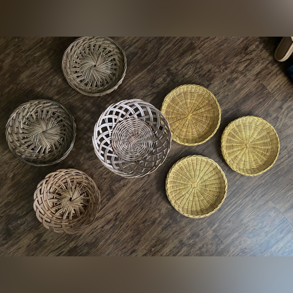 Lot of 7 Boho Baskets